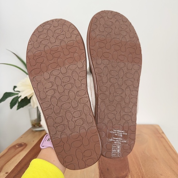 NWT Coach Zena Slipper In Signature Jacquard size US7 - Picture 7 of 8